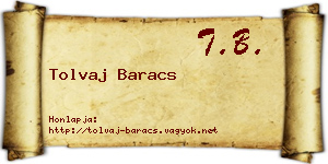 Tolvaj Baracs névjegykártya